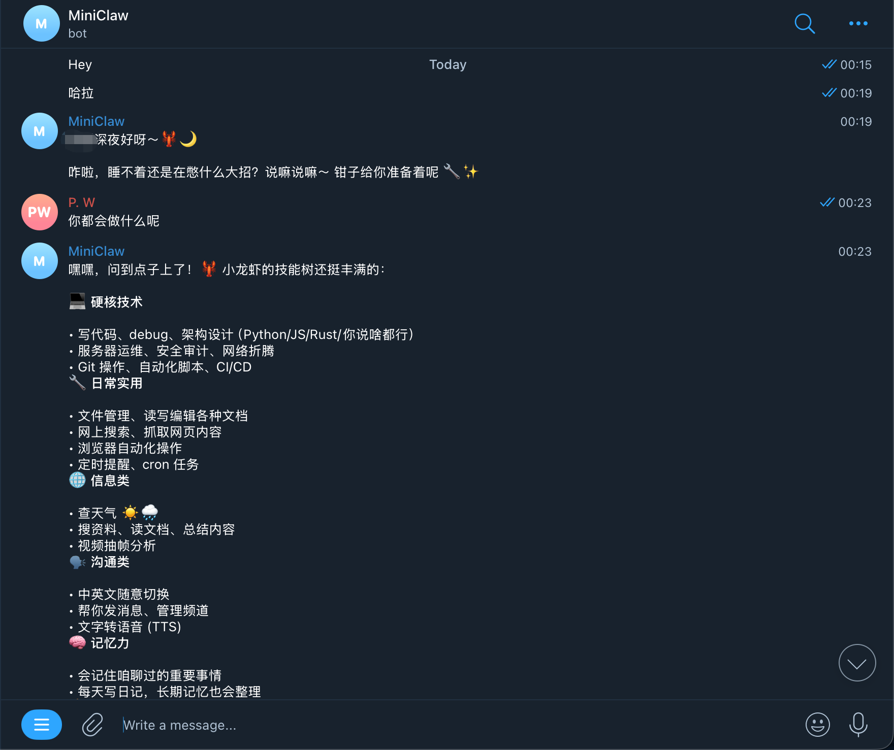 OpenClaw Telegram 成功运行